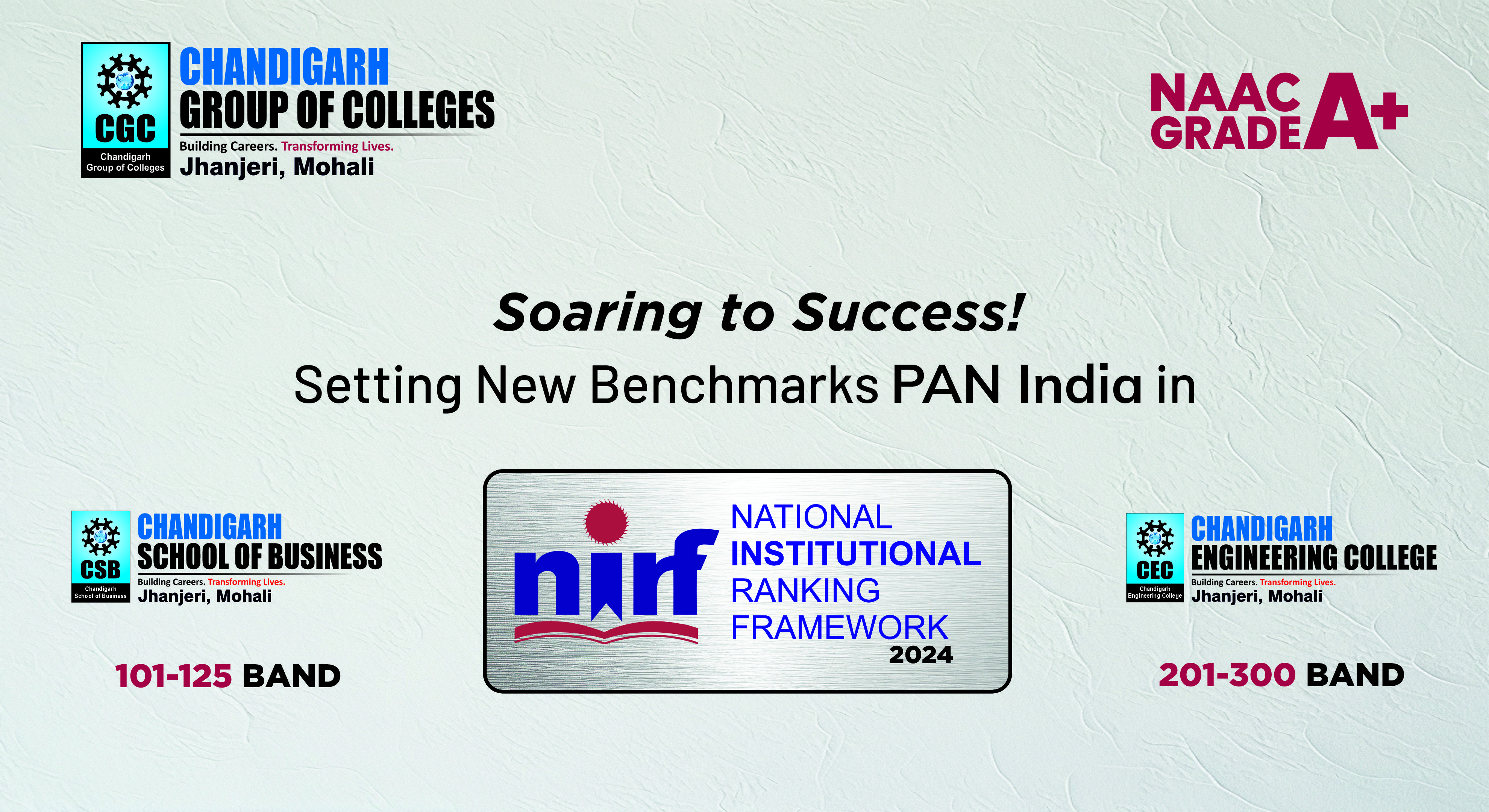 CGC Jhanjeri Soars to New Zeniths in NIRF 2024 Rankings